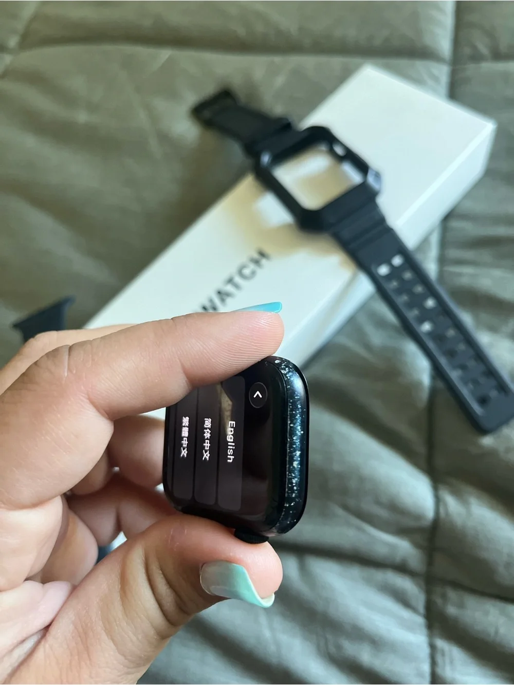Apple Watch SE (2nd Gen) 44mm Midnight with OG band and Protective Case band.